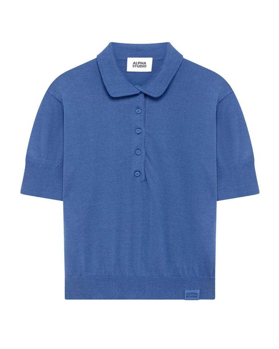 Alpha Studio Short-Sleeved Polo Shirt With Grosgrain Detail
