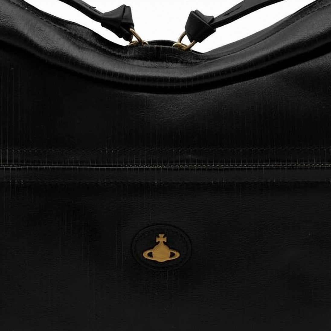 Vivienne Westwood Smooth Leather Shoulder Bag With Gold Accents