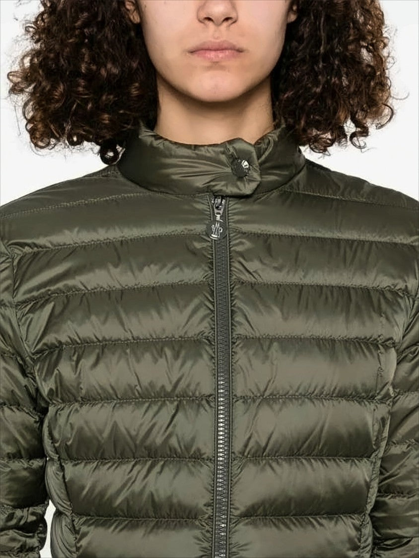 Moncler Quilted Down Jacket With Fitted Silhouette And High Collar