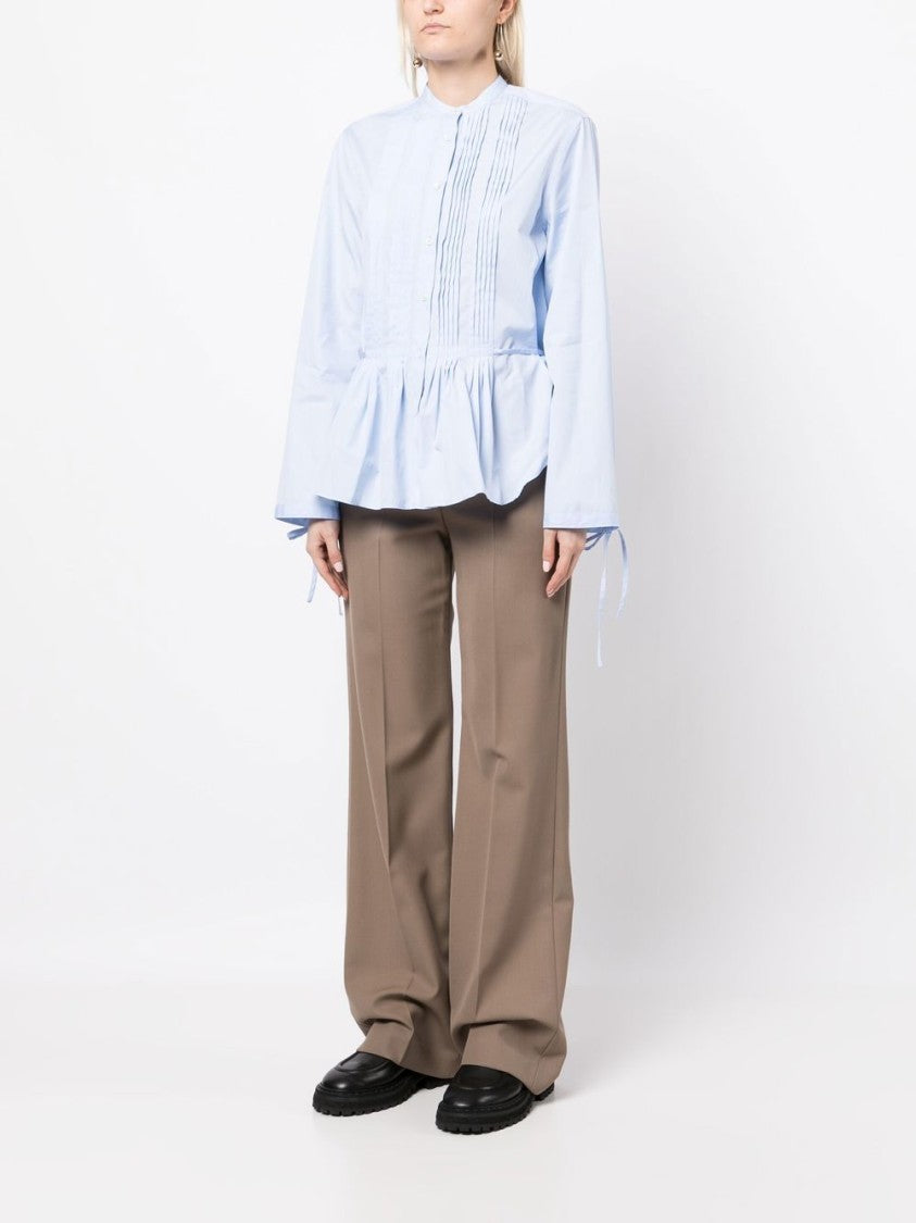 Aspesi Light Blue Mandarin Collar Shirt
