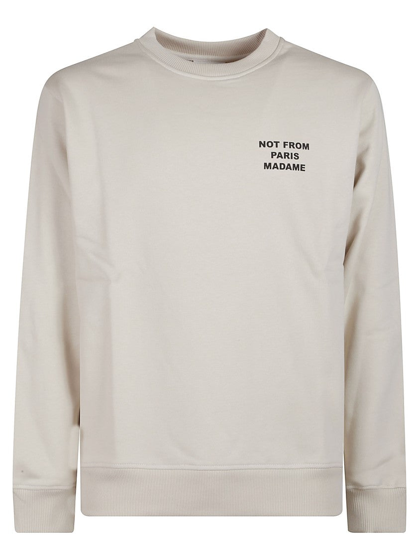 Drôle De Monsieur Minimalist Slogan Cotton Sweatshirt