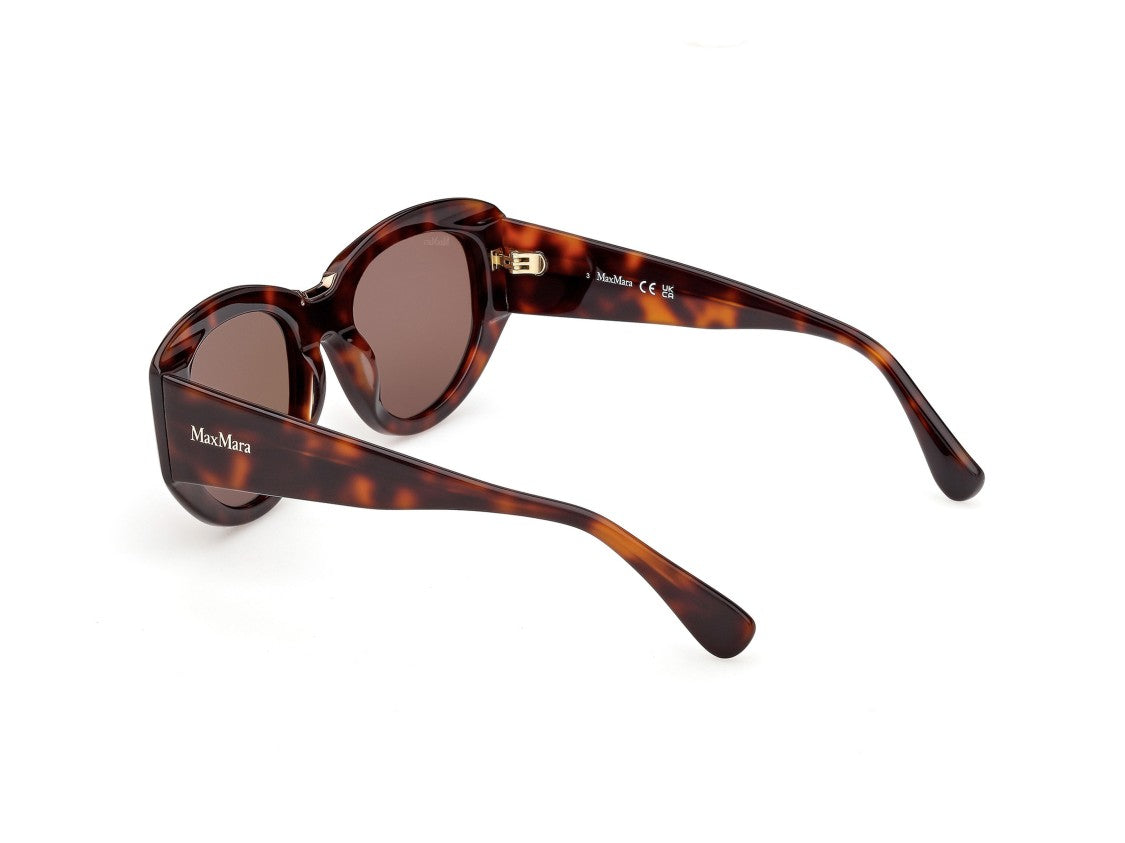Max Mara Tortoiseshell Mm0198 Oversized Cat-Eye Acetate Sunglasses