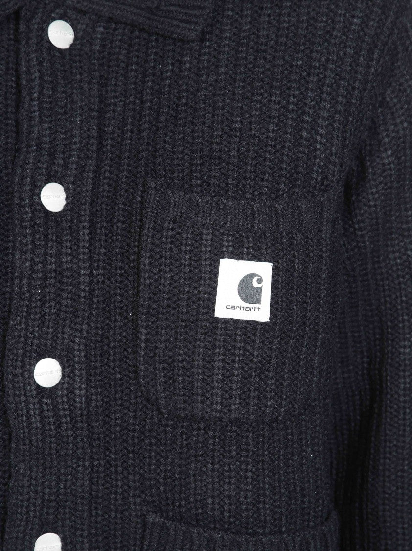 Carhartt Wip Michigan Chunky Knit Acrylic Button-Up Sweater
