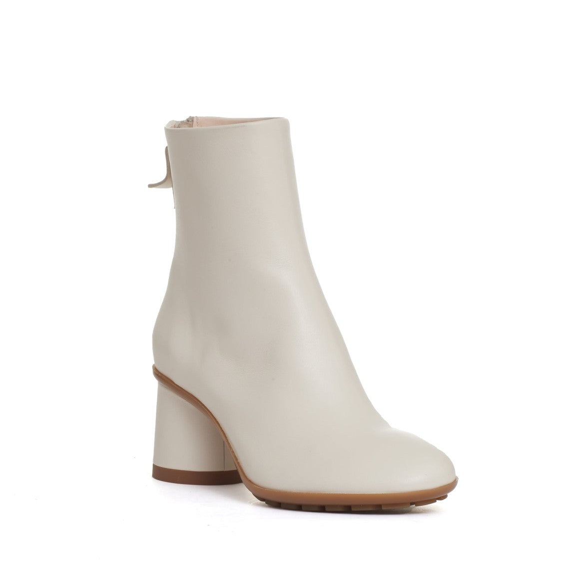 Agl Chalk Leather Ankle Boot 60Mm Heel