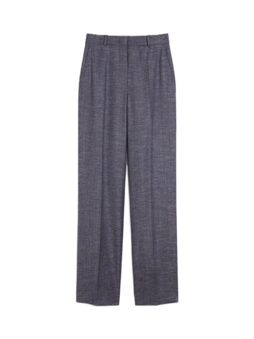Max Mara Refined Straight-Leg Tailored Pants With Subtle Texture