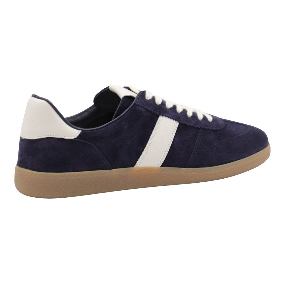 Tom Ford Navy Blue Suede Sneakers