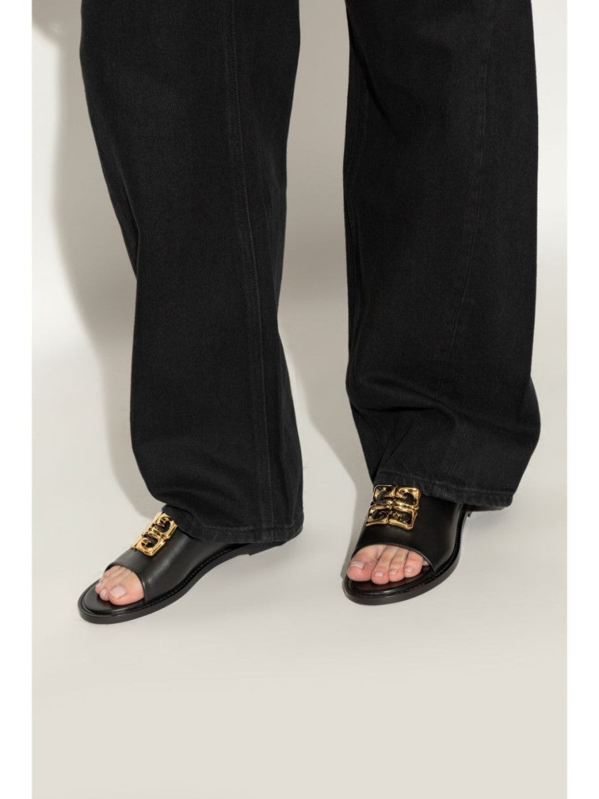 Givenchy Flat Sandals With Gold-Tone Hardware
