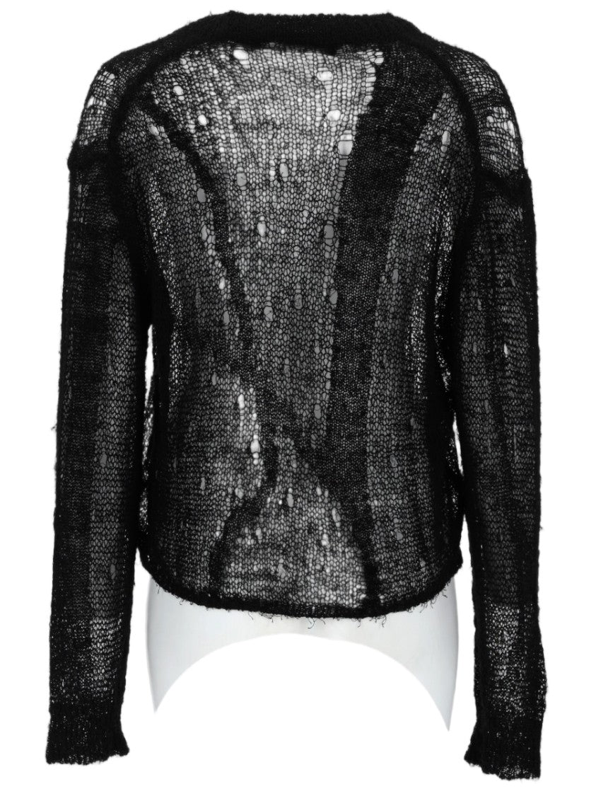Our Legacy Sheer Academy Open-Weave Linen Cardigan