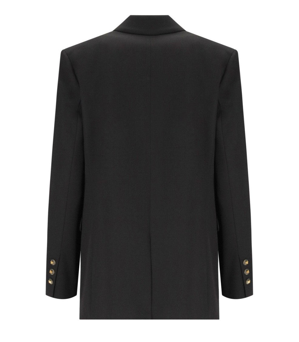 Elisabetta Franchi Black Double-Breasted Blazer