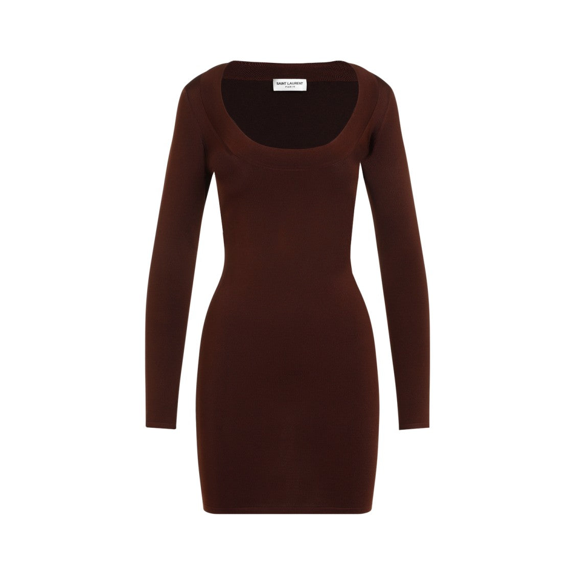 Saint Laurent Chocolat Viscose Mini Dress