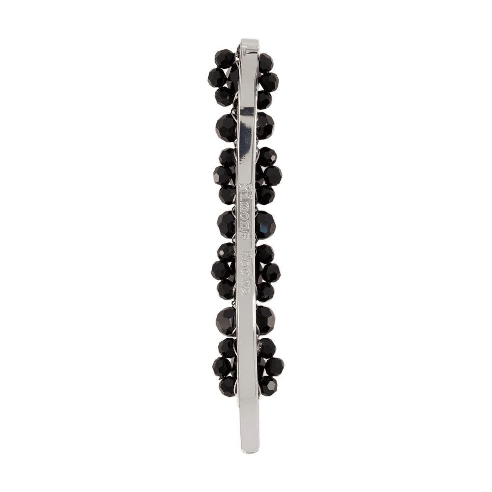 Simone Rocha Medium Flower Barrette - Cristal - Black