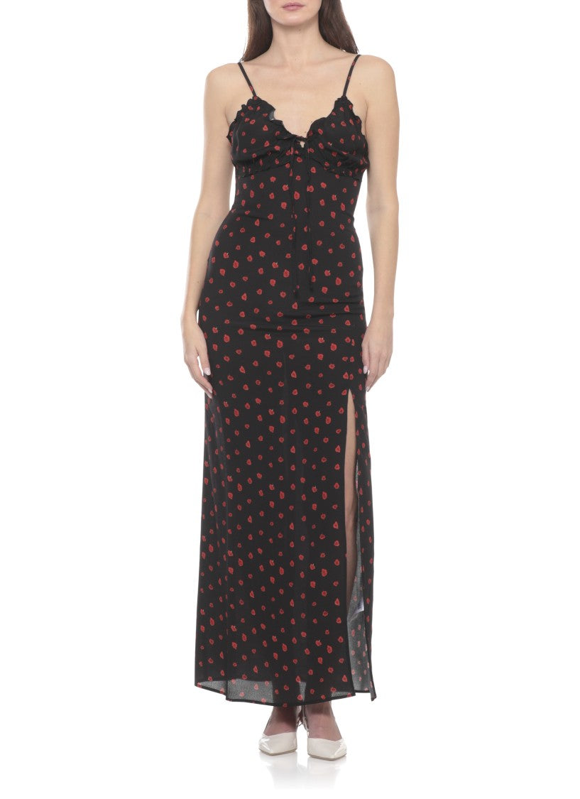 Mar De Margaritas Maxi Viscose Dress With All-Over Floral Pattern