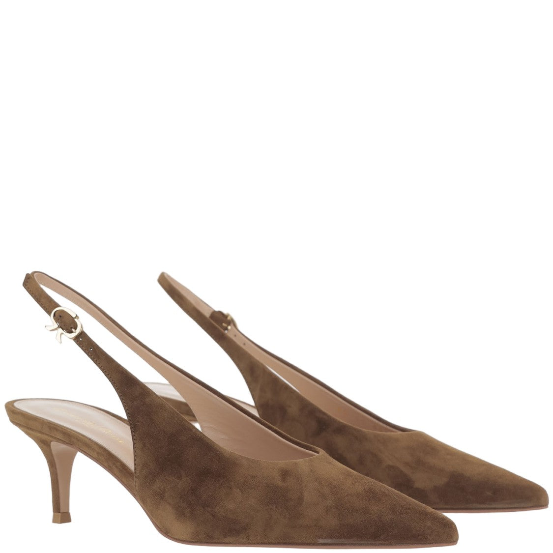 Gianvito Rossi Robbie Suede Leather Slingback