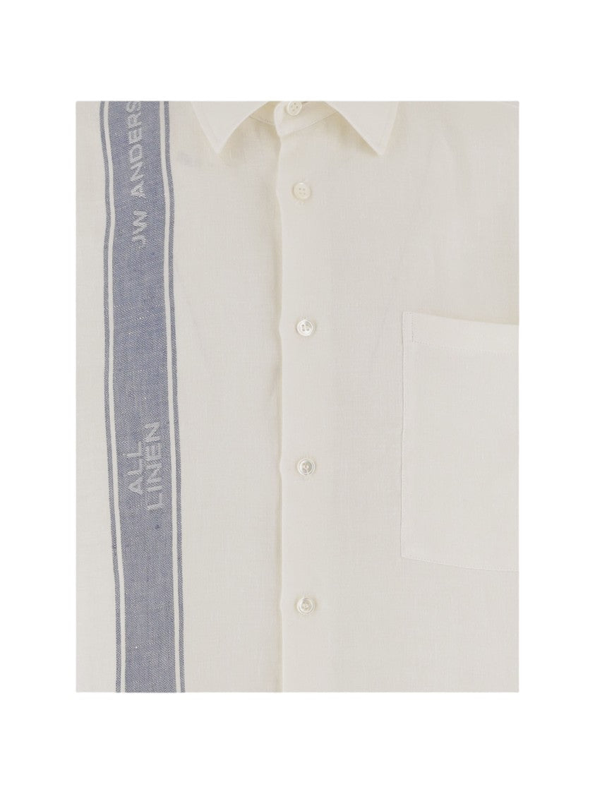 J. W. Anderson Linen Shirt With Logo Detail And Adjustable Cuffs