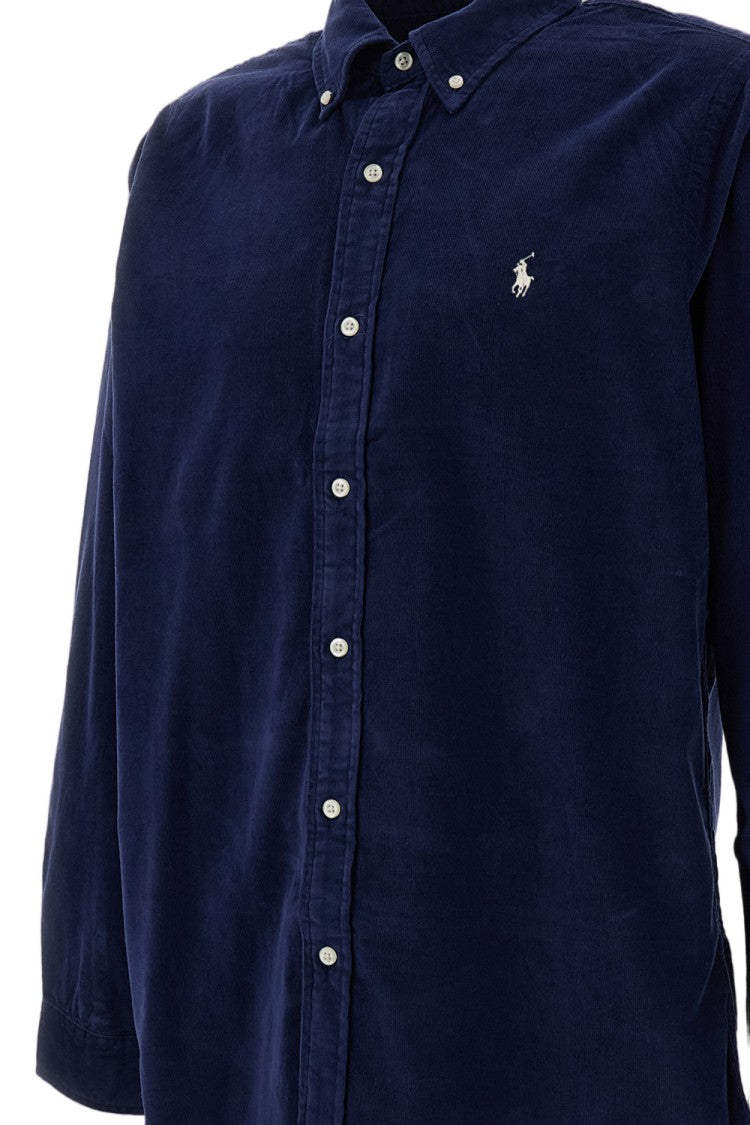 Polo Ralph Lauren Blue Custom-Fit Cotton Corduroy Shirt