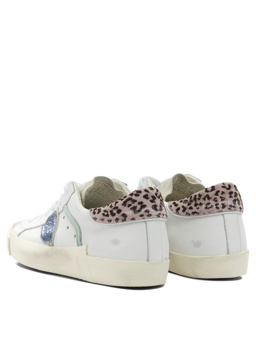 Philippe Model Paris Low-Top Leather Sneakers With Unique Accents