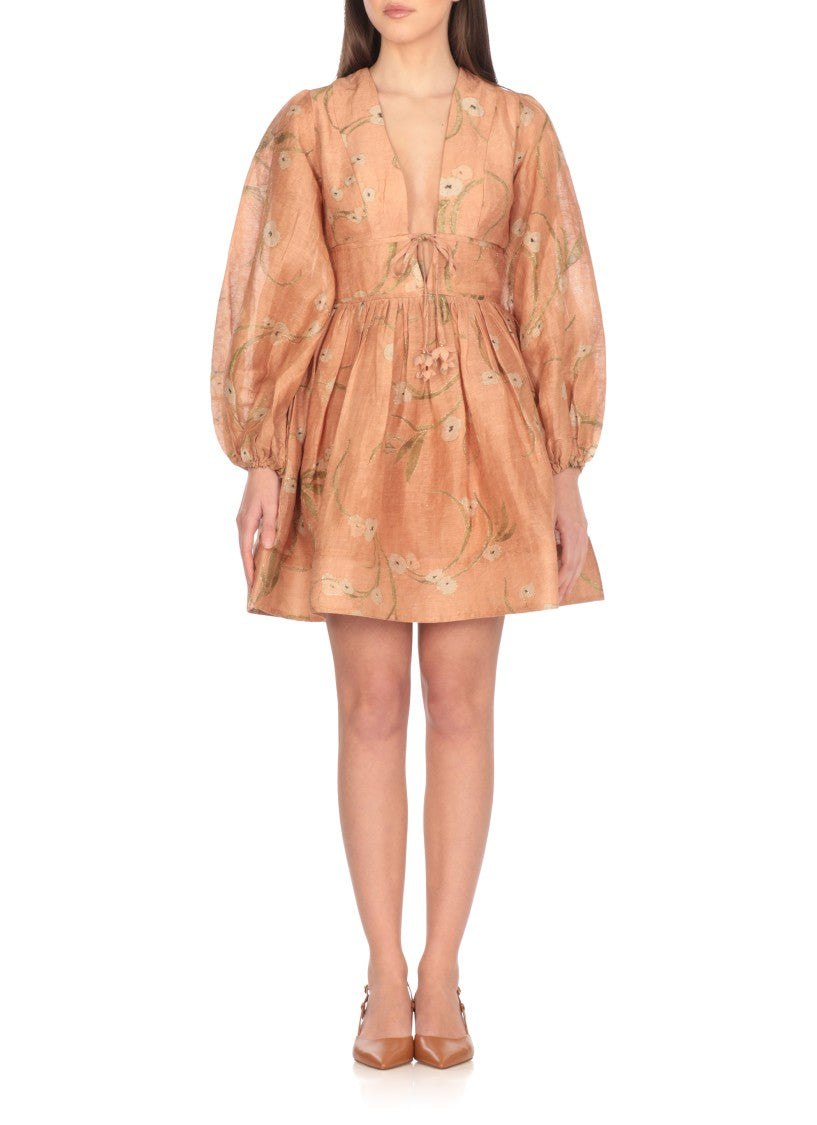 Zimmermann Pink Linen Dress