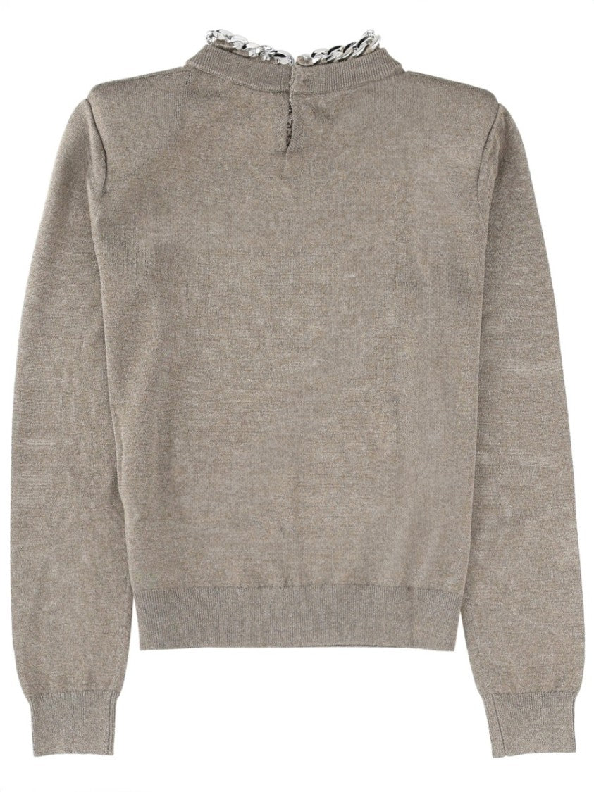 Circus Hotel Neutrals Round Neck Knitted Sweater