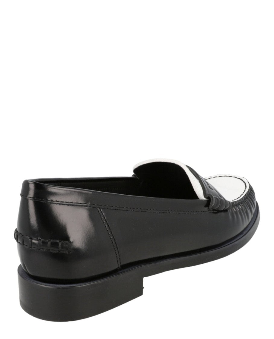 Ferragamo Irina Leather Loafers With Braided Trim