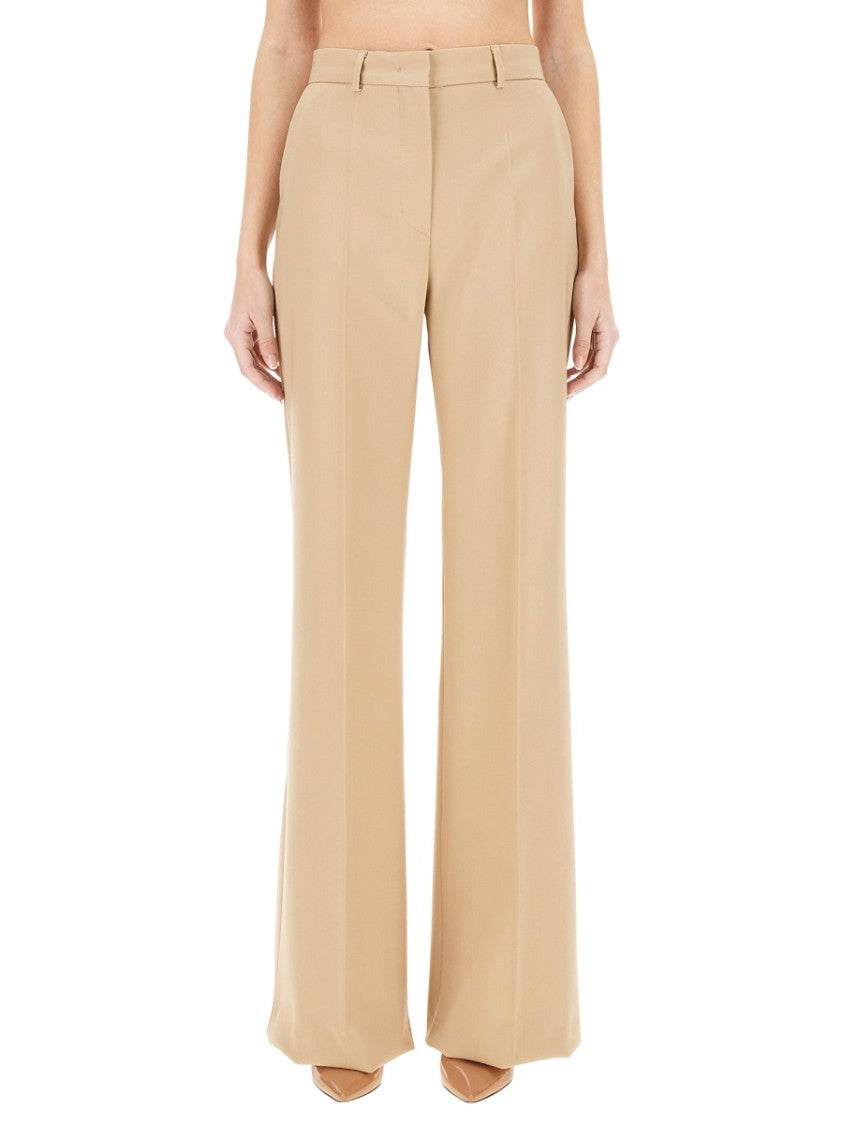 Sportmax High-Waisted Wide-Leg Pants With Clean Front Design