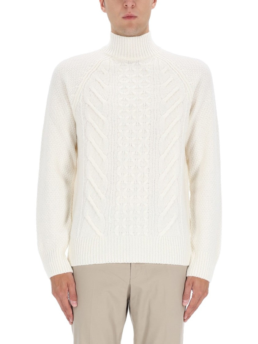 Boss Camel Textured Knit Sweater
