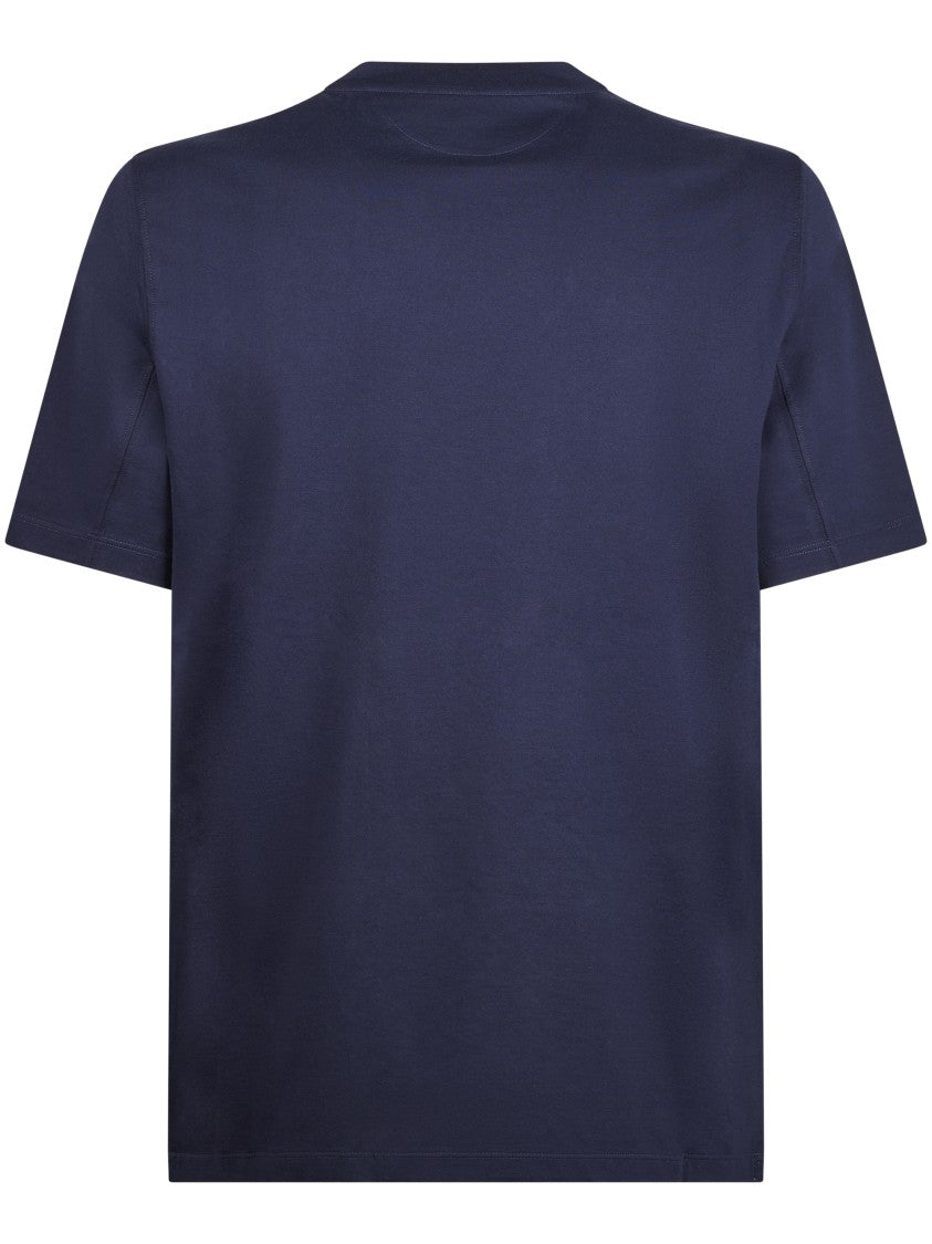 Brunello Cucinelli Short-Sleeve Crew Neck T-Shirt With Architectural Motif