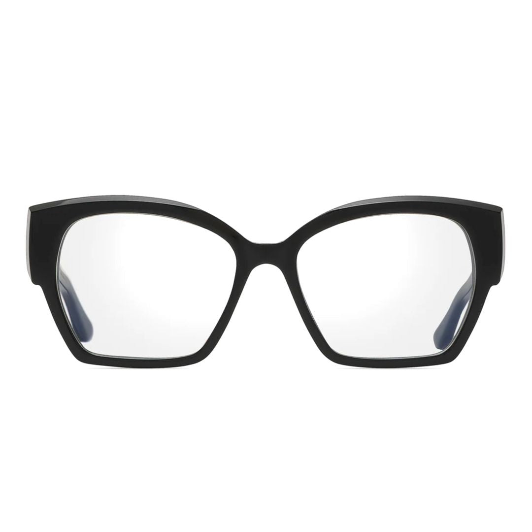 Dita Ideala Oversized Square Frame Eyeglasses With Gold-Tone Rivet Details