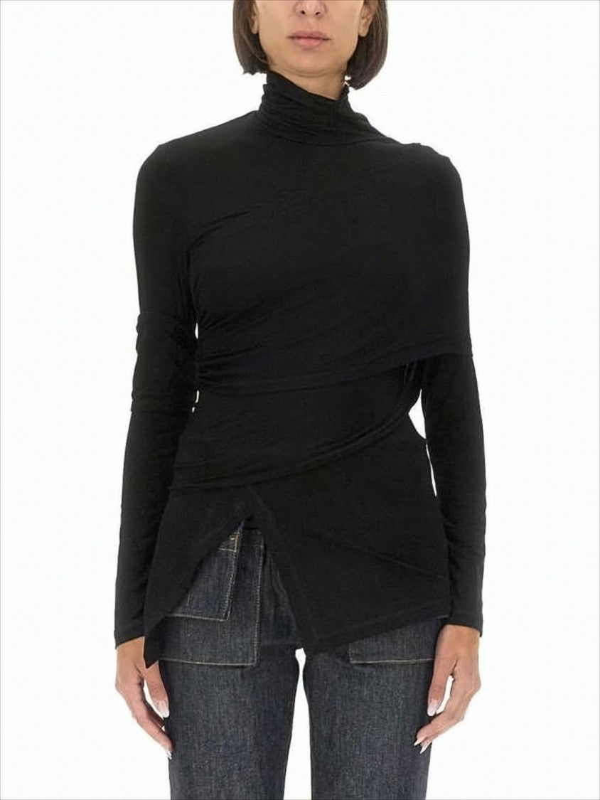 Helmut Lang Layered Long-Sleeve Top With Cut-Out Detail