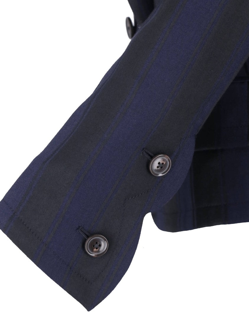 Vivienne Westwood Georgia Blue Navy Striped Double-Breasted Wool Blazer