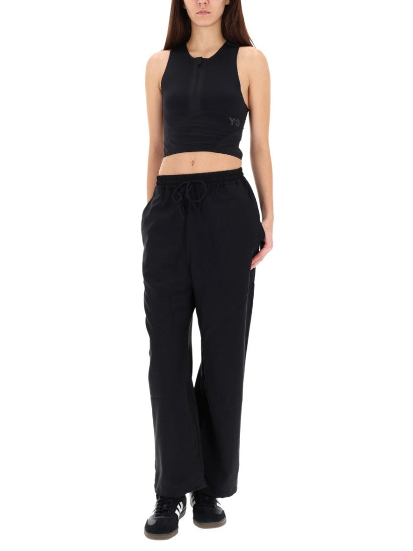 Y-3 Relaxed Wide-Leg Jogging Pants With Adjustable Waistband