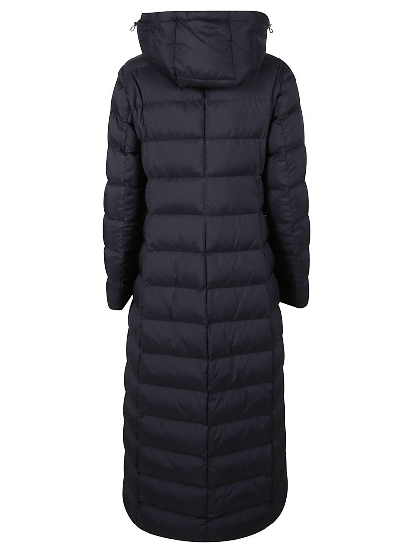 Herno Long Black Puffer Coat With Adjustable Hood