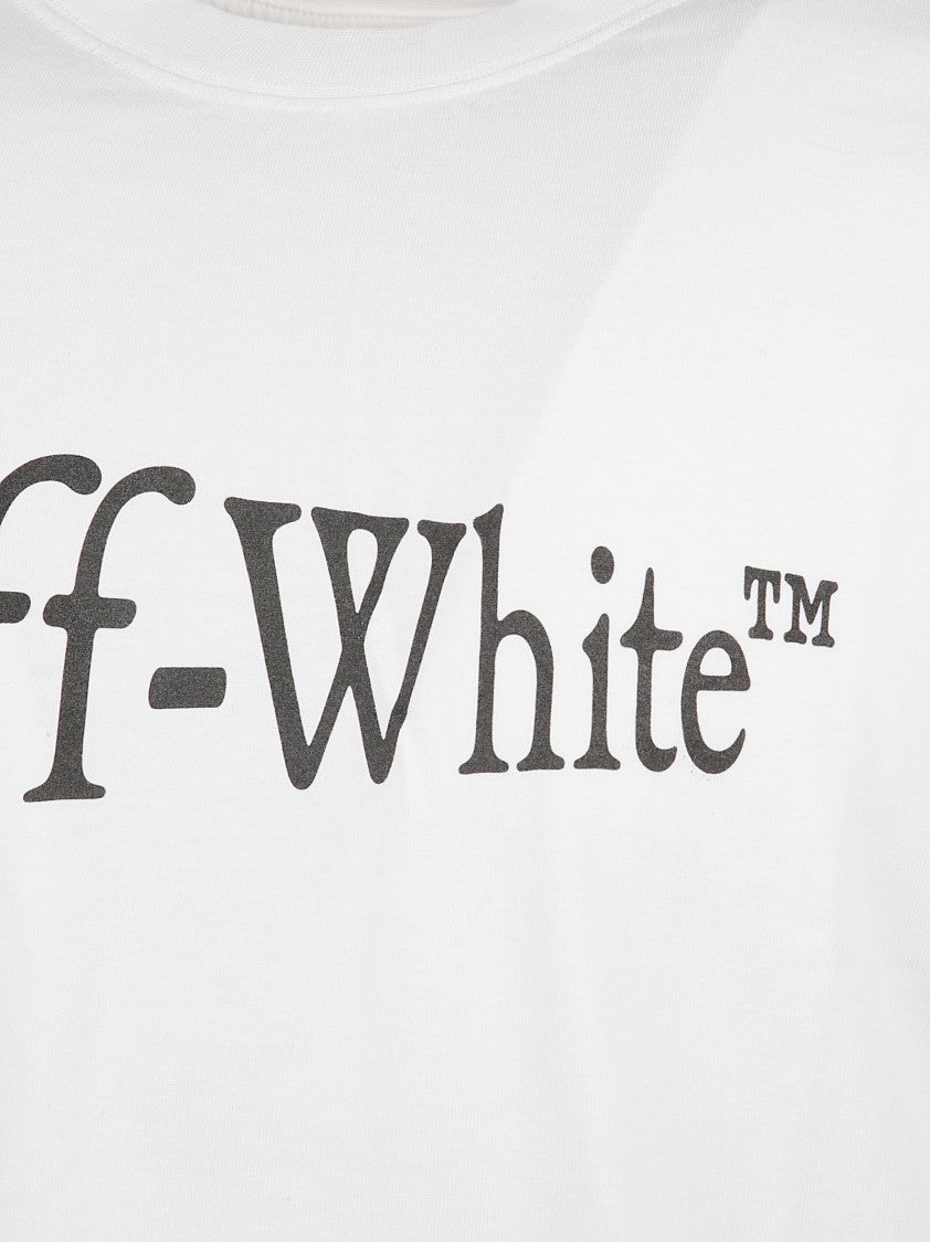 Off-White Run Arrow Skate Cotton Crew Neck T-Shirt