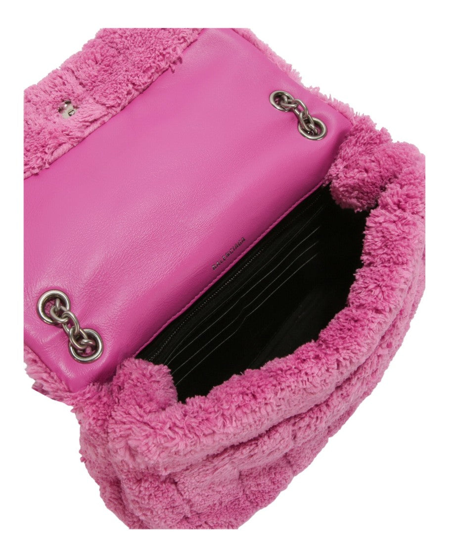 Balenciaga Monaco Mini Quilted Shoulder Bag With Chain-Link Strap