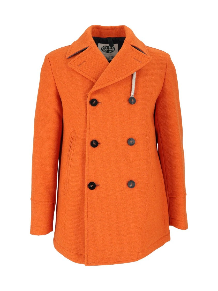 Camplin Island - S Double-Breasted Wool Peacoat