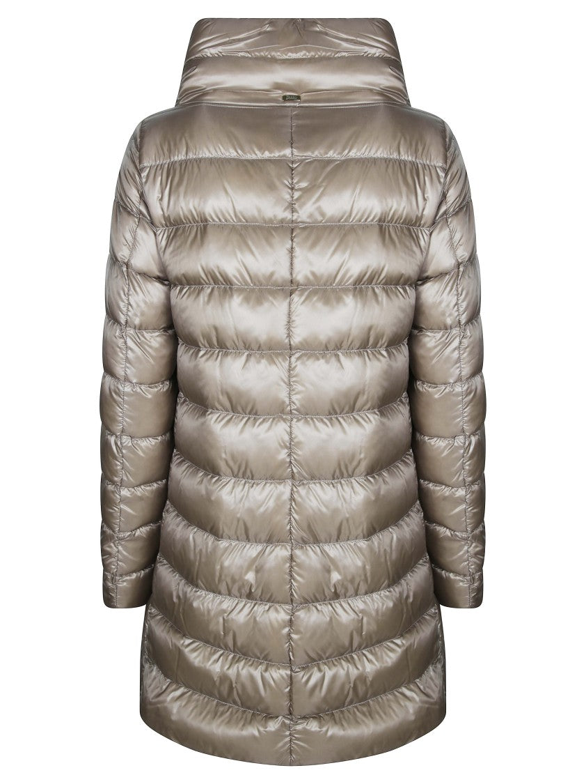 Herno Glossy High Collar Quilted Down Jacket