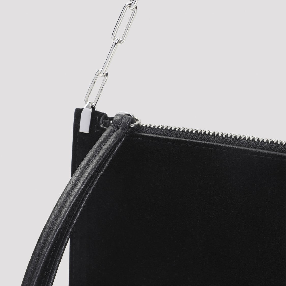 Phoebe Philo Rectangular Black Suede Shoulder Bag