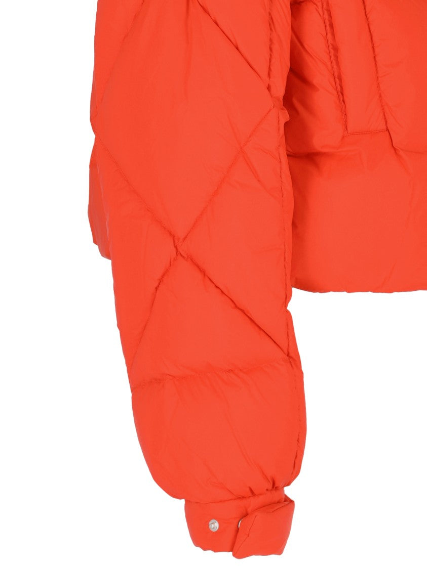 Bacon "Puffa Ring" Orange Quilted Nylon Down Jacket
