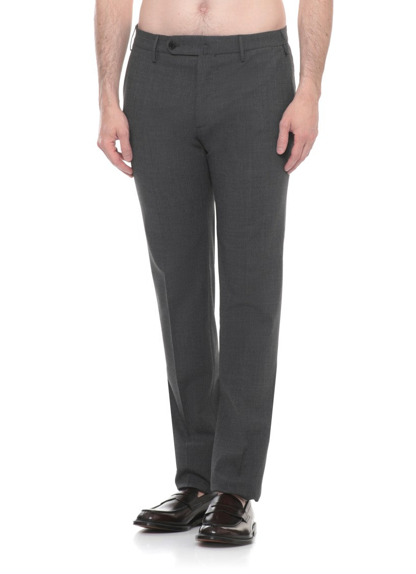 Incotex Grey Wool-Blend Pants