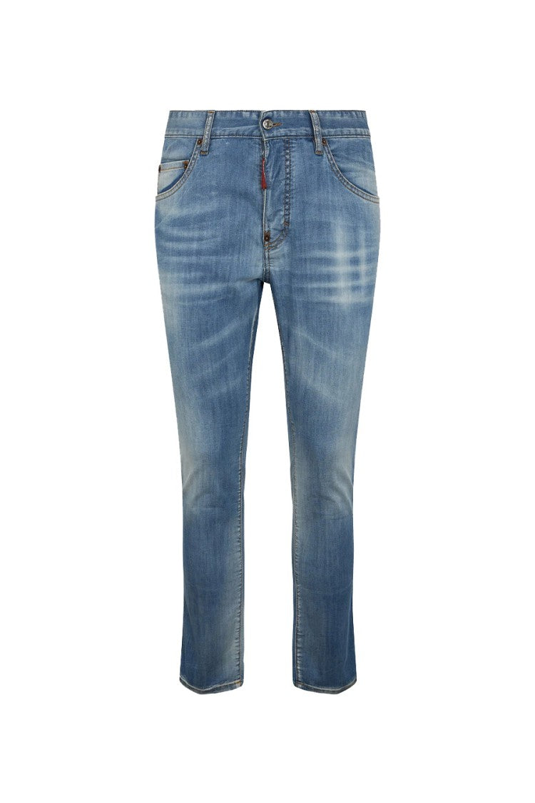 Dsquared2 Blue Slim Tapered Cotton-Blend Jeans