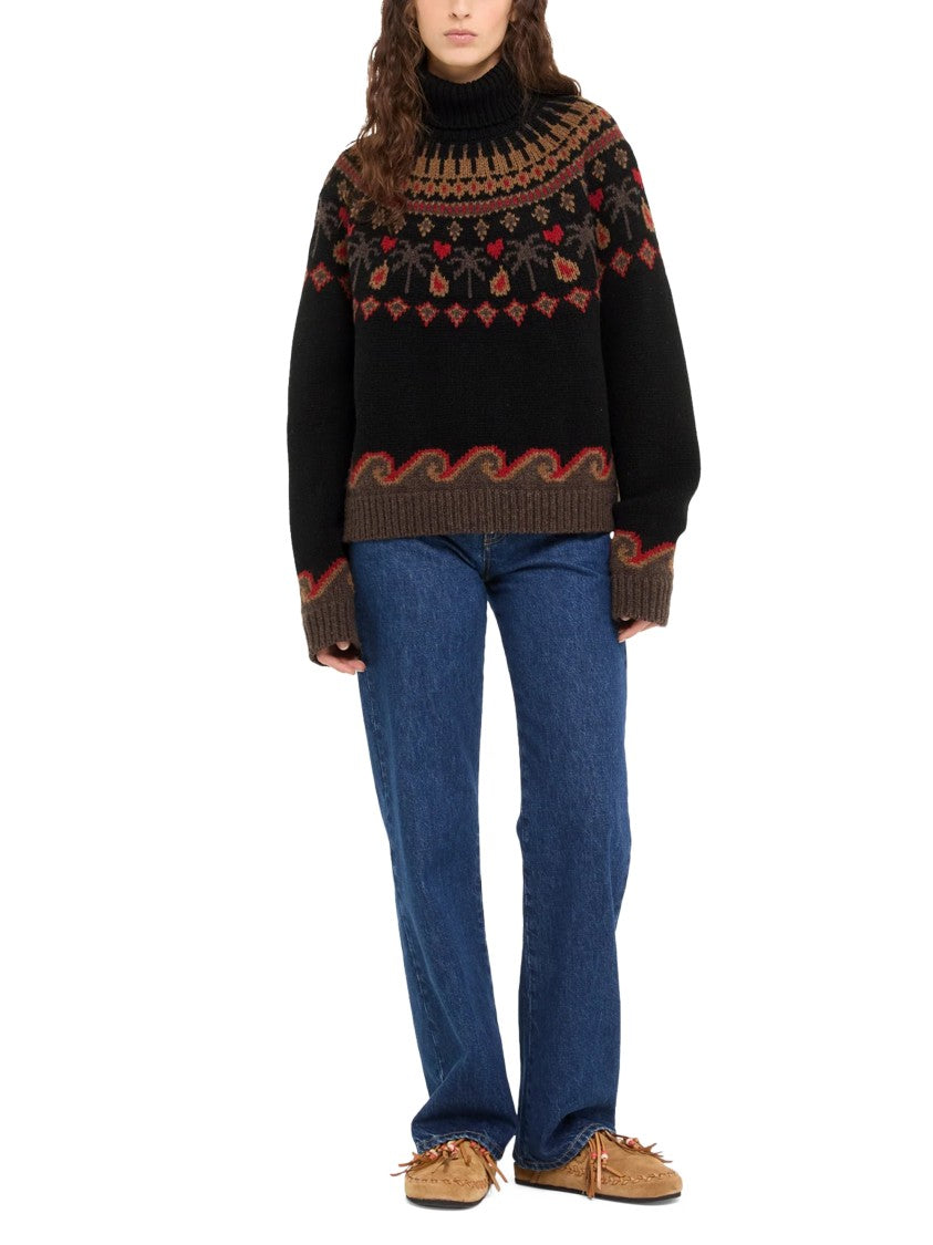 Alanui Sweet Winter Turtleneck Patterned Sweater