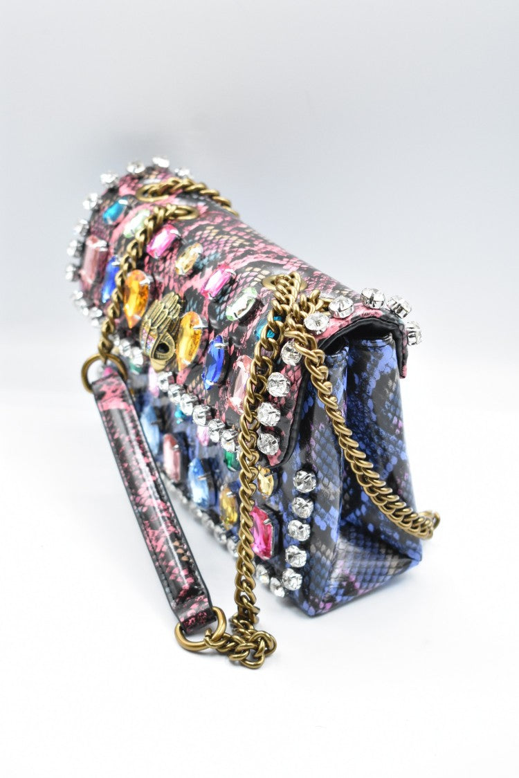 Kurt Geiger Structured Handbag With Snakeskin Pattern