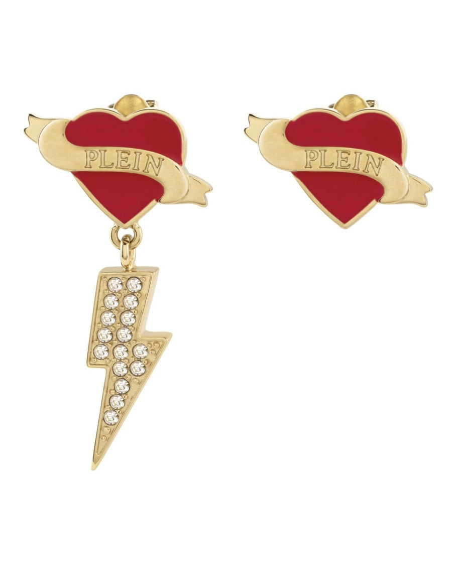 Philipp Plein Plein Valentine Crystal Stud Earrings