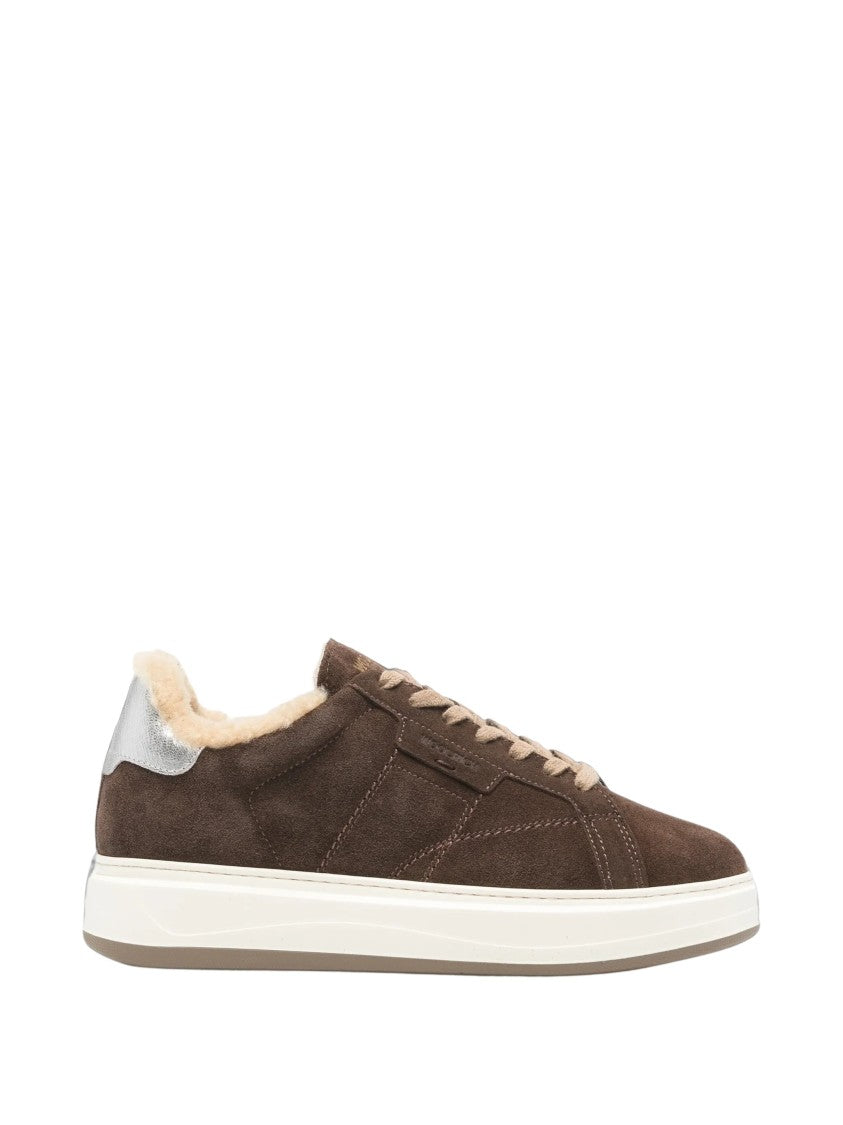 Woolrich Arrow Low-Top Calf Suede Shearling-Lined Sneakers