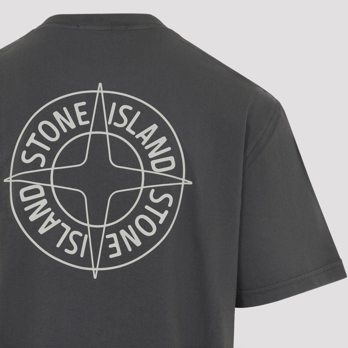 Stone Island Charcoal Grey Cotton Short Sleeves T-Shirt