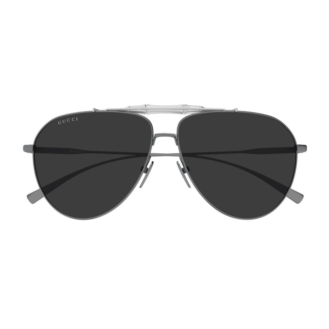 Gucci Ruthenium Gucci Sign Aviator Metal Sunglasses