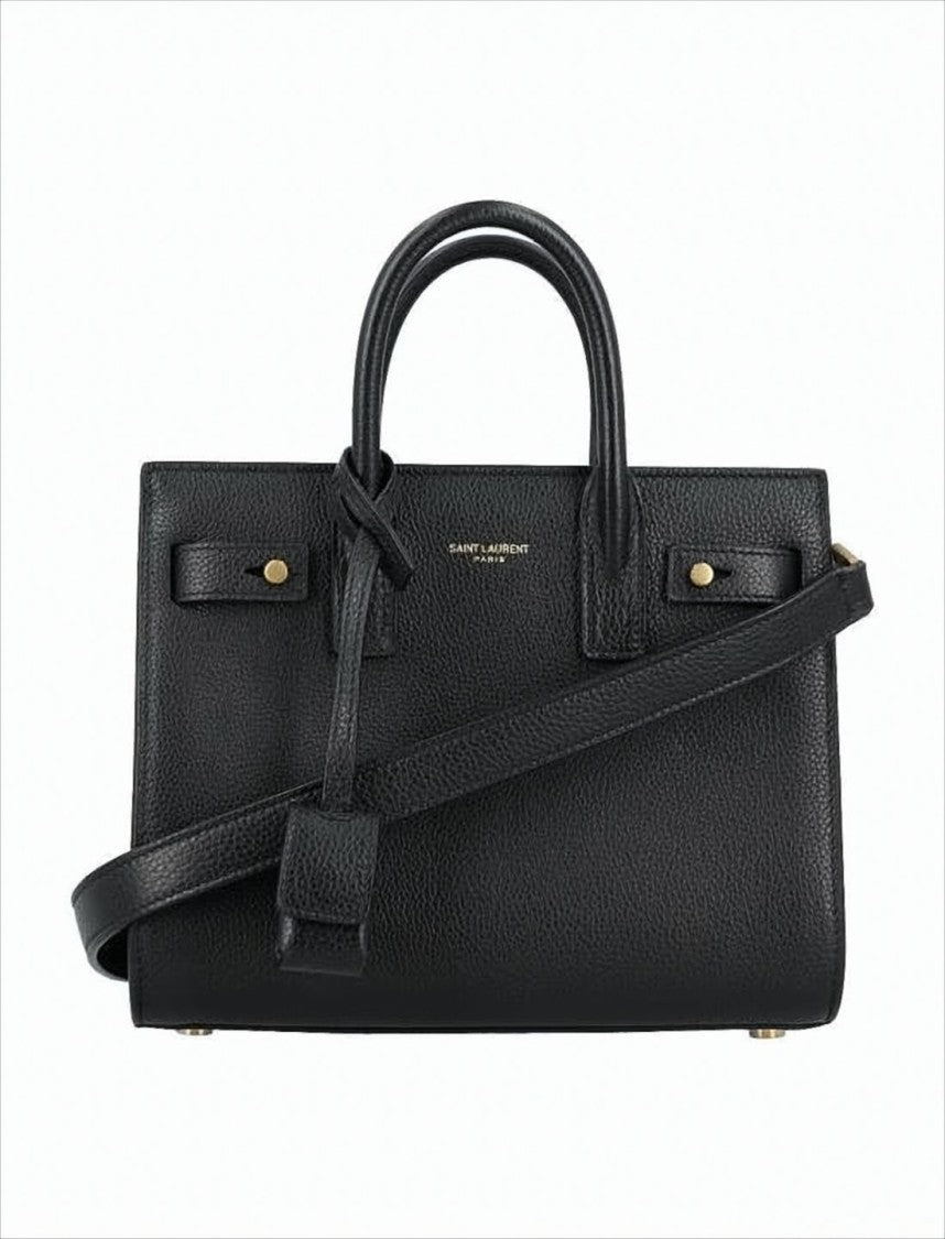 Saint Laurent Textured Calfskin Tote Bag