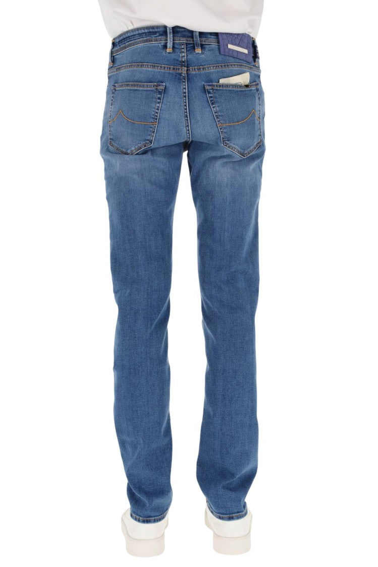 Jacob Cohen Comfort-Fit Cotton Jeans With Crocodile-Textured Label