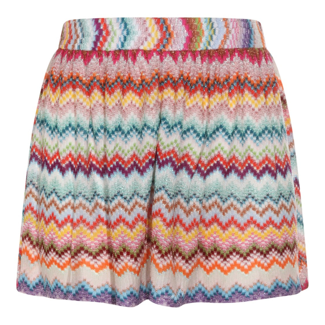 Missoni Multicolored Zigzag Patterned Shorts With Elastic Waistband
