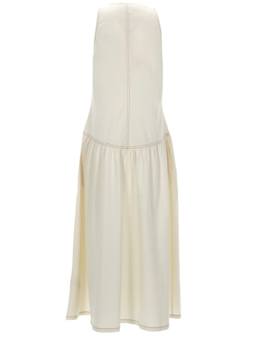 Baum Und Pferdgarten Neutrals Almina Gathered Waist Midi Dress