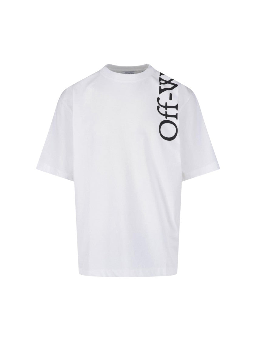 Off-White White Vertical Bookish Cotton T-Shirt